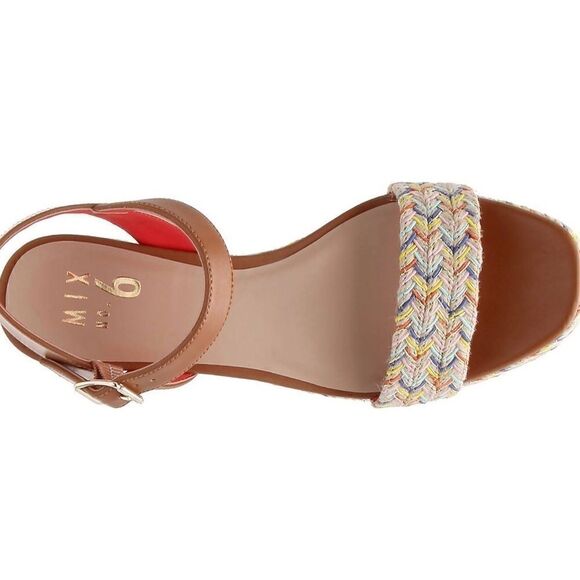 MIX NO. 6 CAMMIE WEDGE SANDAL in Color Cognac/Multi - Picture 8 of 10